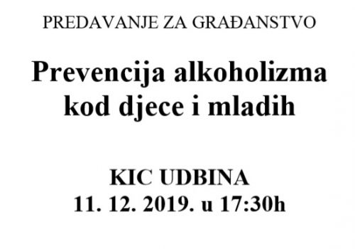 “Prevencija alkoholizma kod djece i mladih”